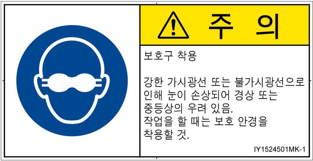 IY1524501　遮光性の目の保護具着用