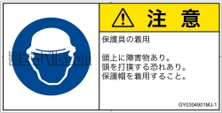 GY0304901　頭部の保護具を着用